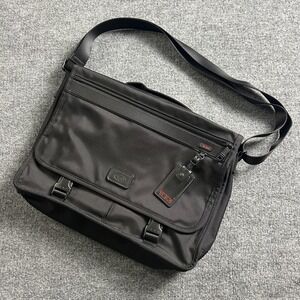 Tumi Black 16" Laptop Messenger Bag Subaru Logo Travel Work Shoulder Mens Bag